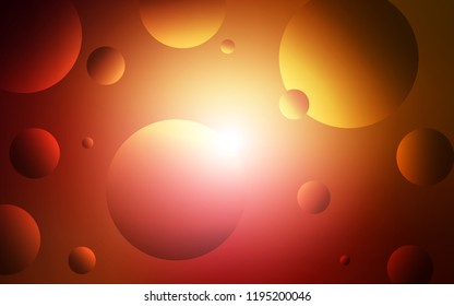 Dark Red vector layout with circle shapes. Illustration with set of shining colorful abstract circles. Pattern can be used for ads, leaflets.