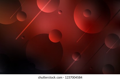 Dark Red vector layout with circle shapes. Beautiful colored illustration with blurred circles in nature style. Beautiful design for your business advert.