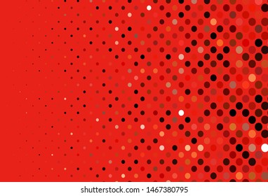 Dark Red vector layout with circle shapes. Abstract illustration with colored bubbles in nature style. Completely new template for your brand book.