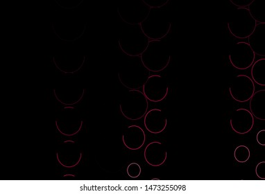 Dark Red vector layout with circle shapes. Beautiful colored illustration with blurred circles in nature style. Design for posters, banners.