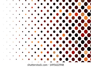 Dark Red vector layout with circle shapes. Abstract illustration with colored bubbles in nature style. Pattern of water, rain drops.