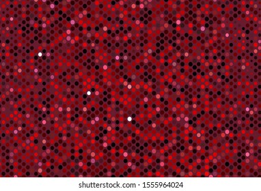 Dark Red vector layout with circle shapes. Illustration with set of shining colorful abstract circles. Completely new template for your brand book.