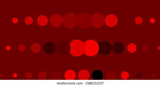 Dark Red vector layout with circle shapes. Abstract illustration with colorful spots in nature style. Design for your commercials.