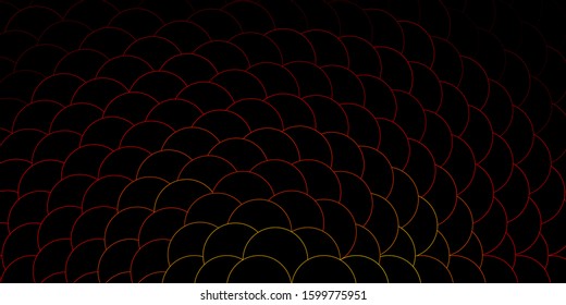 Dark Red vector layout with circle shapes. Abstract colorful disks on simple gradient background. Pattern for websites.