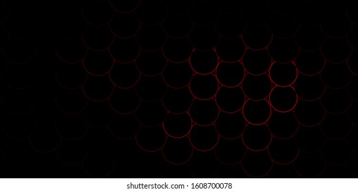 Dark Red vector layout with circle shapes. Abstract decorative design in gradient style with bubbles. New template for a brand book.