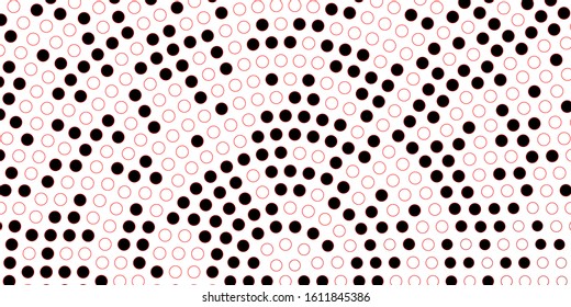 Dark Red vector layout with circle shapes. Illustration with set of shining colorful abstract spheres. Pattern for wallpapers, curtains.