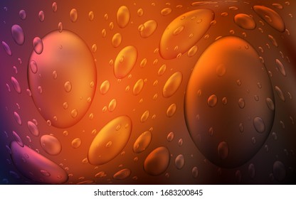 Dark Red vector layout with circle shapes. Blurred bubbles on abstract background with colorful gradient. Pattern can be used as texture of water, rain drops.