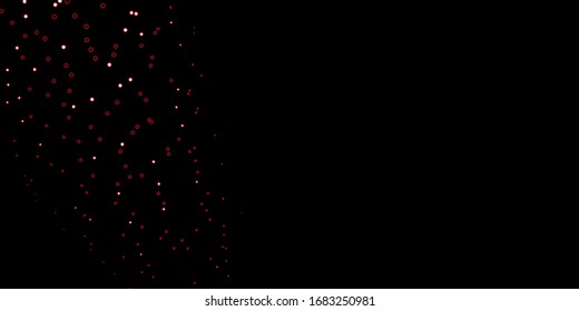 Dark Red vector layout with circle shapes. Illustration with set of shining colorful abstract spheres. Pattern for booklets, leaflets.