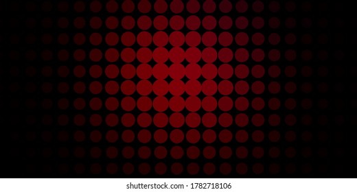 Dark Red vector layout with circle shapes. Abstract decorative design in gradient style with bubbles. Design for your commercials.