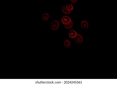 Dark Red vector layout with circle shapes. Blurred bubbles on abstract background with colorful gradient. Completely new template for your brand book.
