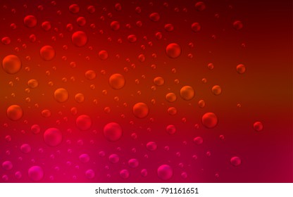 Dark Red vector layout with circle shapes. Abstract illustration with colored bubbles in nature style. The pattern can be used for ads, leaflets of liquid.