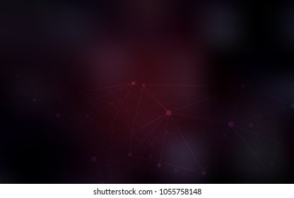Dark Red vector layout with circles, lines. Decorative design in abstract style with triangle structure. Beautiful design for your business advert.