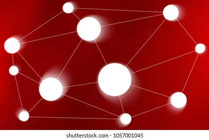 Dark Red vector layout with circles, lines. Modern abstract colorful illustration with spheres and lines. Beautiful design for your business advert.