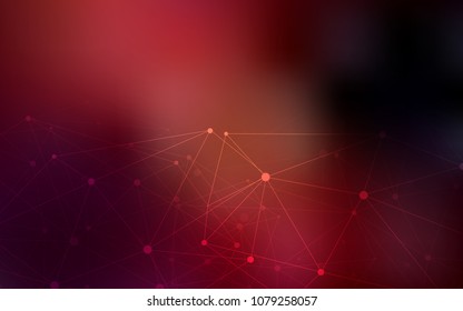 Dark Red vector layout with circles, lines. Illustration with set of colorful abstract circles and lines. Beautiful design for your business advert.