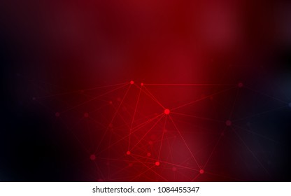 Dark Red vector layout with circles, lines. Abstract illustration with colorful discs and triangles. Beautiful design for your business advert.