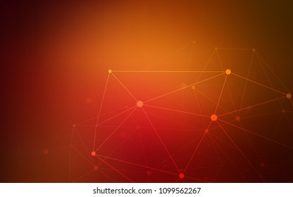 Dark Red vector layout with circles, lines. Modern abstract colorful illustration with spheres and lines. Completely new template for your brand book.