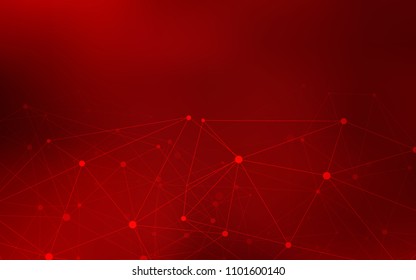 Dark Red vector layout with circles, lines. Abstract illustration with colorful discs and triangles. New design for ad, poster, banner of your website.