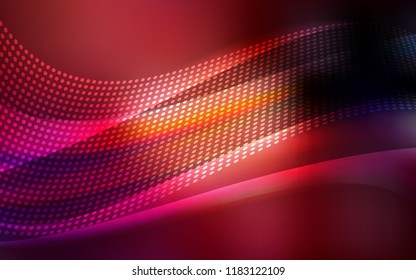 Dark Red vector layout with circles, lines. Modern abstract colorful illustration with spheres and lines. Pattern for trendy fabric, wallpapers.