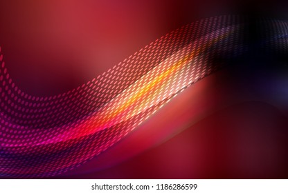 Dark Red vector layout with circles, lines. Decorative design in abstract style with triangle structure. Design for your business advert.