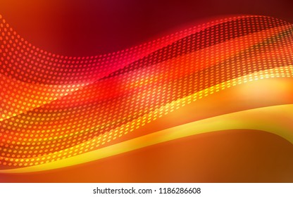 Dark Red vector layout with circles, lines. Abstract illustration with colorful discs and triangles. Trendy design for wallpaper, fabric makers.