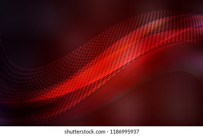 Dark Red vector layout with circles, lines. Abstract illustration with colorful discs and triangles. Pattern for ads, leaflets.