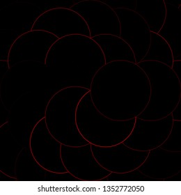Dark Red vector layout with circles. Illustration with set of shining colorful abstract spheres. Pattern for websites, landing pages.