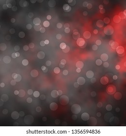 Dark Red vector layout with circles. Modern abstract illustration with colorful circle shapes. Design for your commercials.