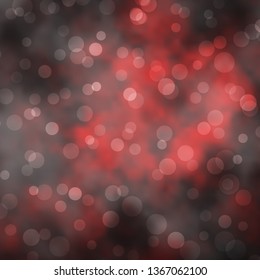 Dark Red vector layout with circles. Colorful illustration with gradient dots in nature style. Pattern for wallpapers, curtains.