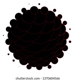 Dark Red vector layout with circles. Colorful illustration with gradient dots in nature style. Pattern for business ads.