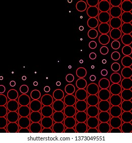 Dark Red vector layout with circles. Modern abstract illustration with colorful circle shapes. Design for your commercials.