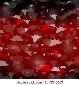 Dark Red vector layout with circles, stars. Abstract illustration with colorful shapes of circles, stars. Pattern for trendy fabric, wallpapers.