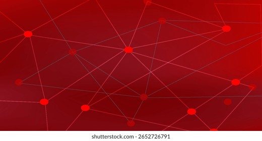 Dark Red vector layout with circles, lines. Modern abstract colorful illustration with spheres and lines. Pattern can be used for beautiful websites.