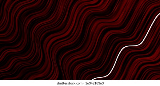 Dark Red vector layout with circular arc. Bright sample with colorful bent lines, shapes. Pattern for commercials, ads.