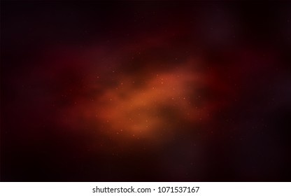 Dark Red vector layout with cosmic stars. Shining illustration with sky stars on abstract template. Smart design for your business advert.