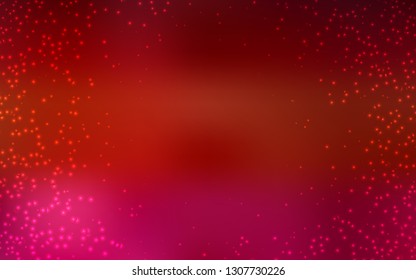Dark Red vector layout with cosmic stars. Space stars on blurred abstract background with gradient. Pattern for astronomy websites.