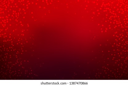 Dark Red vector layout with cosmic stars. Blurred decorative design in simple style with galaxy stars. Smart design for your business advert.
