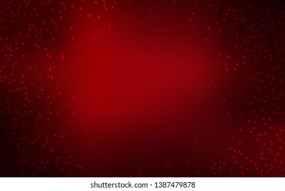 Dark Red vector layout with cosmic stars. Blurred decorative design in simple style with galaxy stars. Smart design for your business advert.