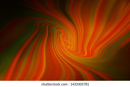 Dark Red vector layout with cosmic stars. Glitter abstract illustration with colorful cosmic stars. Pattern for futuristic ad, booklets.