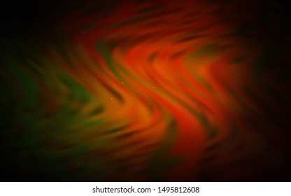 Dark Red vector layout with cosmic stars. Space stars on blurred abstract background with gradient. Pattern for futuristic ad, booklets.