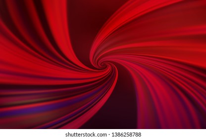 Dark Red vector layout with curved lines. A shining illustration, which consists of curved lines. Colorful wave pattern for your design.