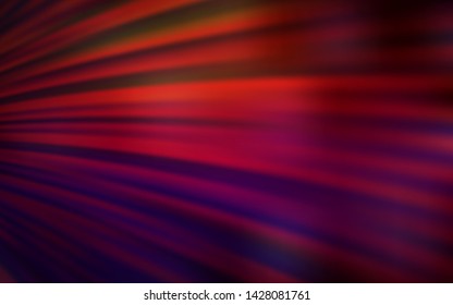 Dark Red vector layout with curved lines. Glitter abstract illustration with wry lines. Brand new design for your ads, poster, banner.