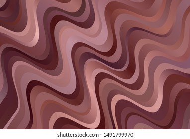 Dark Red vector layout with curved lines. A circumflex abstract illustration with gradient. The best colorful design for your business.