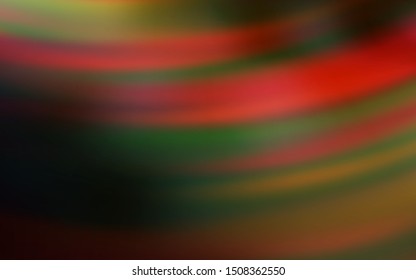 Dark Red vector layout with curved lines. A sample with colorful lines, shapes. New composition for your brand book.