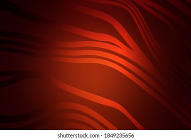Dark Red vector layout with curved lines. A completely new colorful illustration in simple style. Elegant pattern for a brand book.