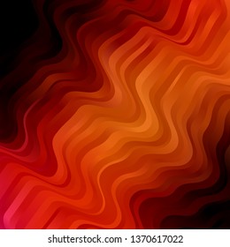 Dark Red vector layout with curves. Illustration in halftone style with gradient curves. Pattern for websites, landing pages.