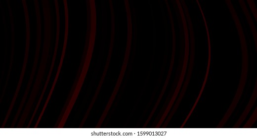 Dark Red vector layout with curves. Abstract illustration with bandy gradient lines. Best design for your posters, banners.