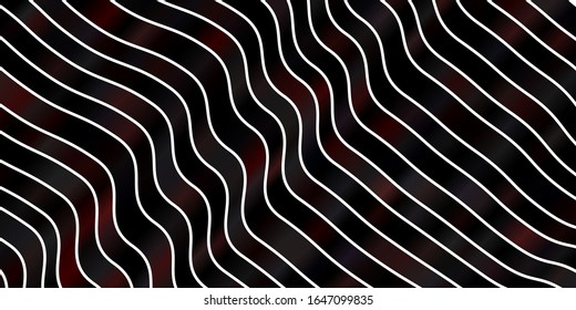 Dark Red vector layout with curves. Colorful illustration with curved lines. Design for your business promotion.