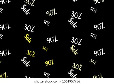 Dark Red vector layout with discount of 30, 50, 90%. Shining colorful illustration with isolated selling prices. Pattern for ads, posters, banners of sales.