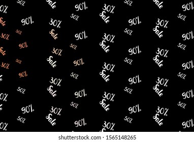 Dark Red vector layout with discount of 30, 50, 90%. Illustration with signs of sales on abstract template. Backdrop for ads, leaflets of Black Friday.