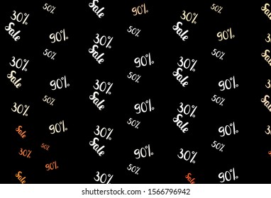 Dark Red vector layout with discount of 30, 50, 90%. Colorful set of  percentage signs in simple style. Backdrop for super sales on Black Friday.